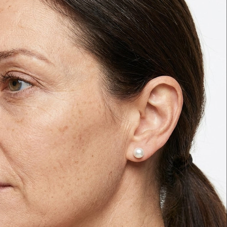 Boucles d'oreilles clous en perles classiques