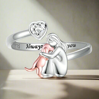 Bague ajustable – « Toujours dans mon cœur »